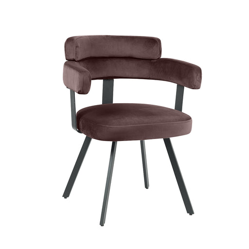 Eetkamerstoel Bardio - Taupe - Fluweel-Eetkamerstoelen-LABEL51