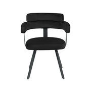 Eetkamerstoel Bardio Zwart Fluweel 62x57x79 cm-Eetkamerstoelen-LABEL51