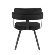 Eetkamerstoel Bardio Zwart Fluweel 62x57x79 cm-Eetkamerstoelen-LABEL51