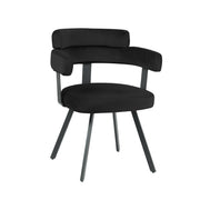 Eetkamerstoel Bardio Zwart Fluweel 62x57x79 cm-Eetkamerstoelen-LABEL51