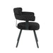Eetkamerstoel Bardio - Zwart - Fluweel-Eetkamerstoelen-LABEL51