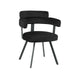 Eetkamerstoel Bardio - Zwart - Fluweel-Eetkamerstoelen-LABEL51