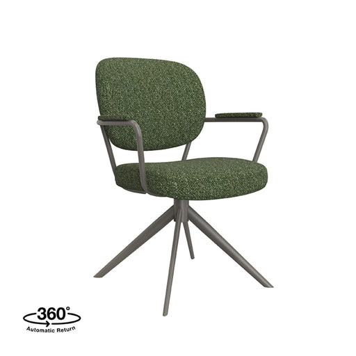 Eetkamerstoel Basel - Forest - Royal Boucle - Forest Metalen...-Eetkamerstoelen-LABEL51