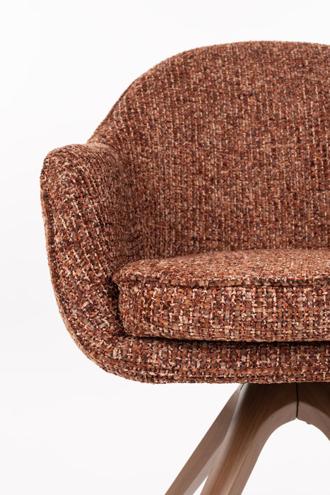 Eetkamerstoel Batoul Polyester Terracotta – detail