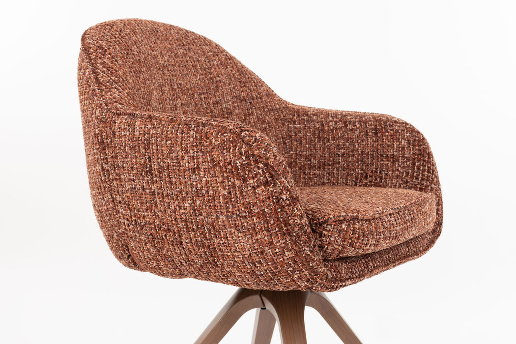 Eetkamerstoel Batoul Polyester Terracotta – detail 2