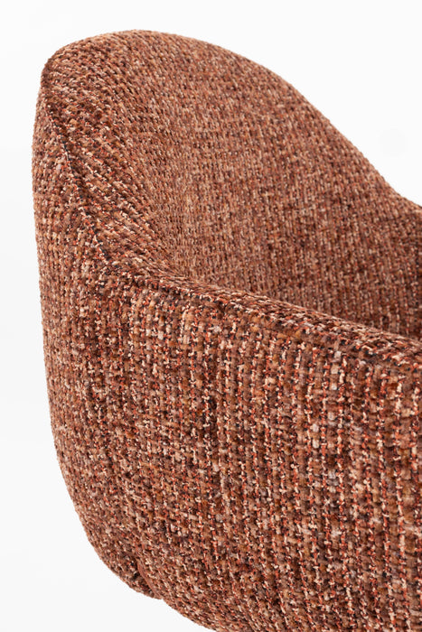 Eetkamerstoel Batoul Polyester Terracotta – detail 3