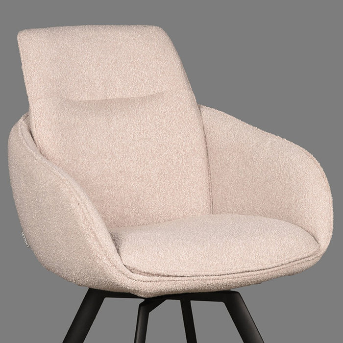 Eetkamerstoel Beauty Boucle Naturel 56 cm-Eetkamerstoelen-LABEL51