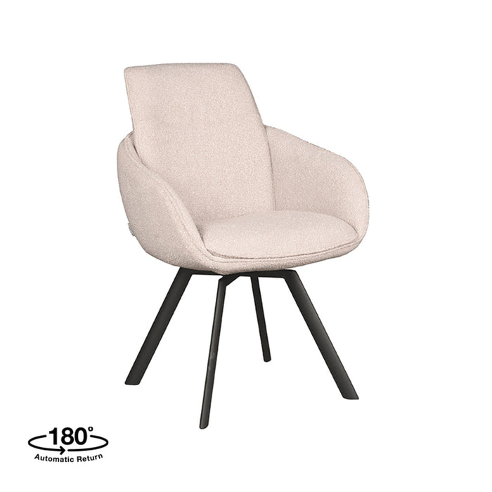 Eetkamerstoel Beauty Boucle Naturel 56 cm-Eetkamerstoelen-LABEL51