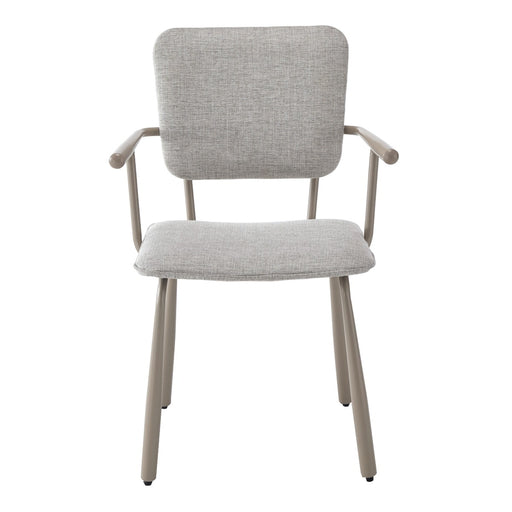 Eetkamerstoel Beige 56 cm - Stof, gecoat staal - 31440-Eetkamerstoelen-Brix