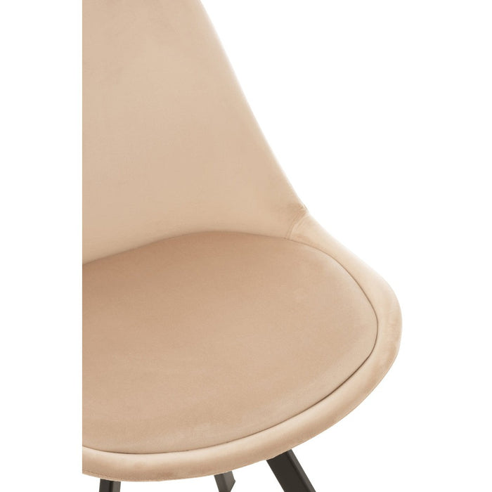 Eetkamerstoel Beige Kunststof 49 cm 49x55x84 cm-Eetkamerstoelen-J-Line