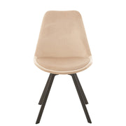 Eetkamerstoel Beige Kunststof 49 cm 49x55x84 cm-Eetkamerstoelen-J-Line