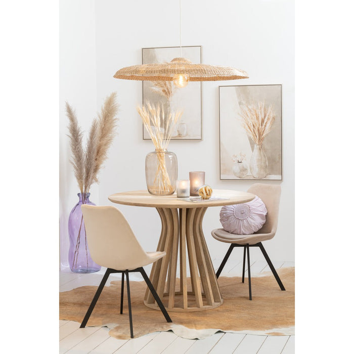 Eetkamerstoel Beige Kunststof 49 cm 49x55x84 cm-Eetkamerstoelen-J-Line