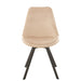Eetkamerstoel Beige Kunststof 49 cm-Eetkamerstoelen-J-Line