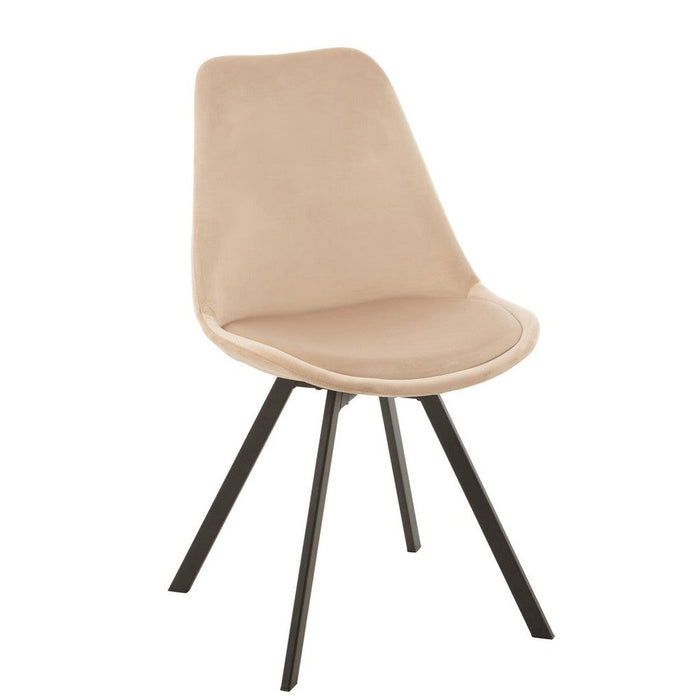 Eetkamerstoel Beige Kunststof 49 cm-Eetkamerstoelen-J-Line