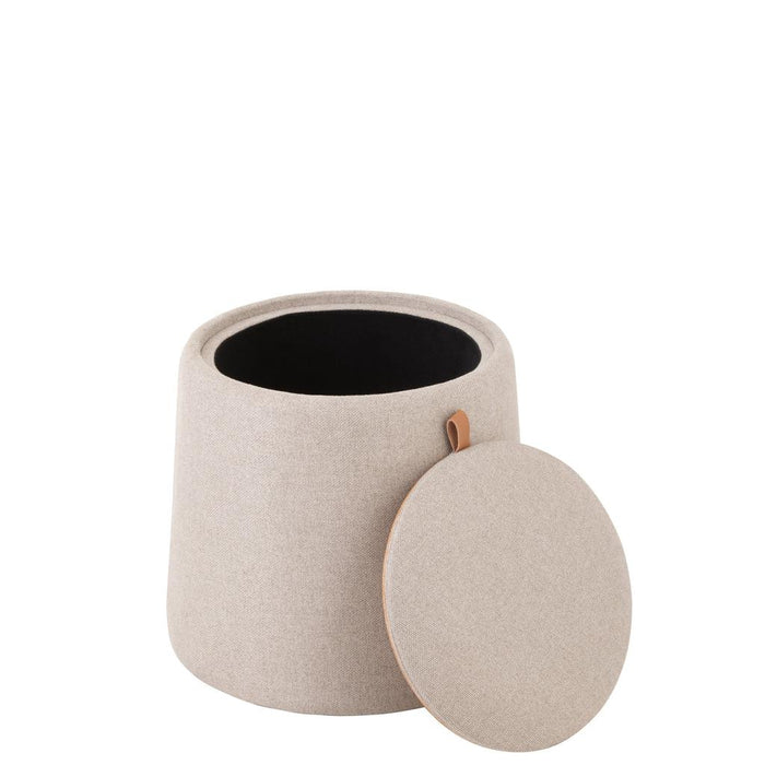 Eetkamerstoel Beige Mdf Rond 44 cm 43.5x43.5x42.5 cm-Poefs-J-Line