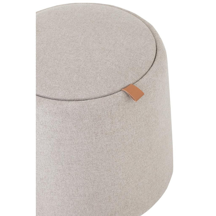 Eetkamerstoel Beige Mdf Rond 44 cm 43.5x43.5x42.5 cm-Poefs-J-Line