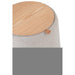 Eetkamerstoel Beige Mdf Rond 44 cm 43.5x43.5x42.5 cm-Poefs-J-Line