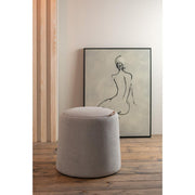 Eetkamerstoel Beige Mdf Rond 44 cm 43.5x43.5x42.5 cm-Poefs-J-Line