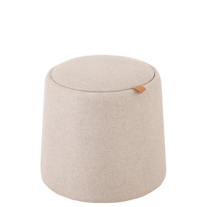 Eetkamerstoel Beige Mdf Rond 44 cm 43.5x43.5x42.5 cm-Poefs-J-Line