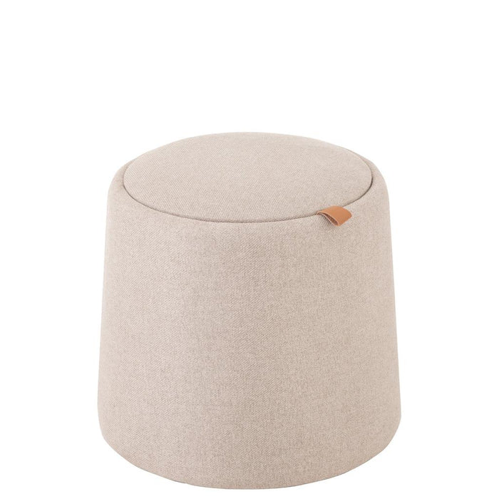 Eetkamerstoel Beige Mdf Rond 44 cm 43.5x43.5x42.5 cm-Poefs-J-Line