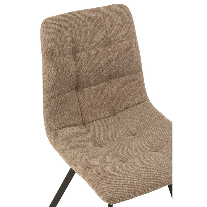 Eetkamerstoel Beige Metaal 47 cm-Eetkamerstoelen-J-Line