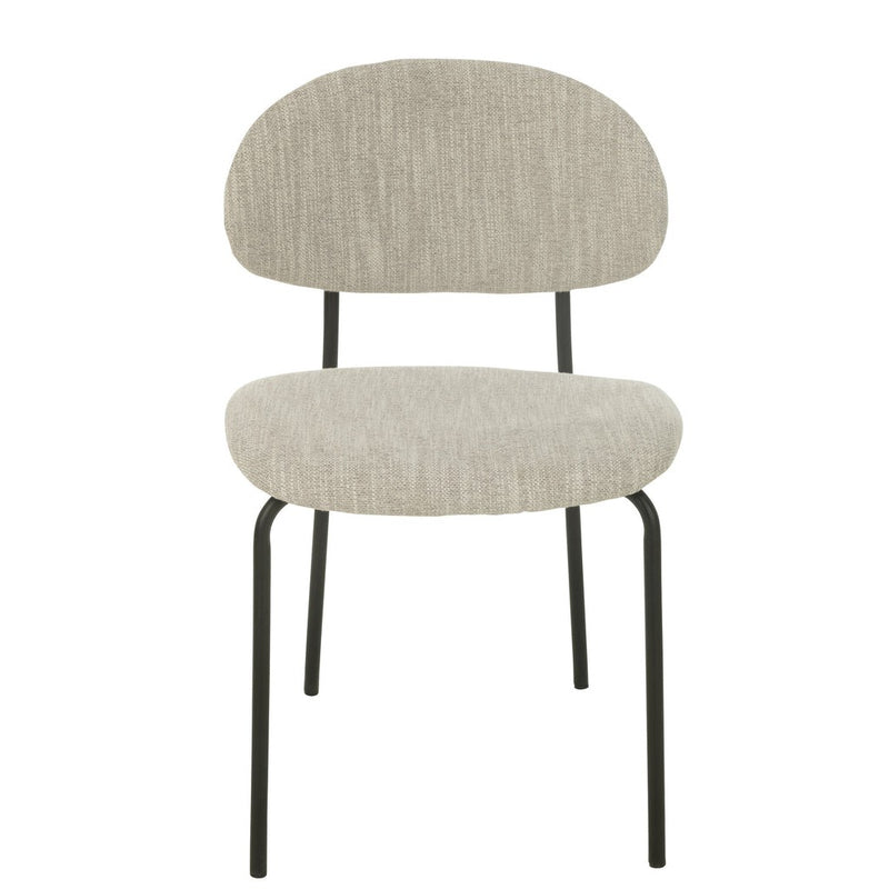 Eetkamerstoel Beige Schuim 55 cm 55x51x82 cm-Eetkamerstoelen-J-Line