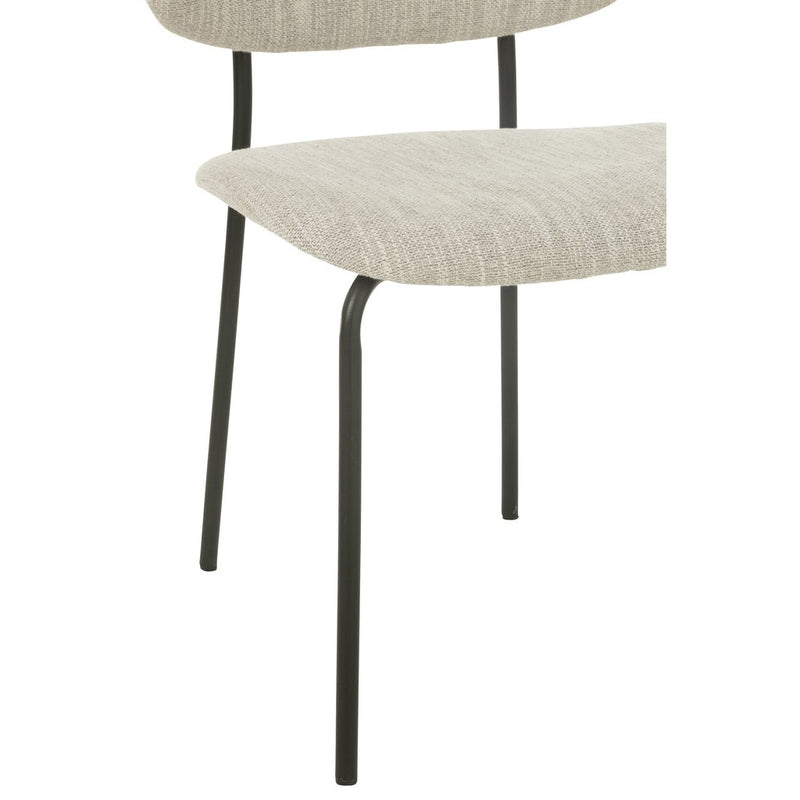 Eetkamerstoel Beige Schuim 55 cm 55x51x82 cm-Eetkamerstoelen-J-Line