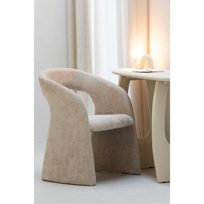 Eetkamerstoel Beige Schuim 66 cm 66x65x86 cm-Eetkamerstoelen-J-Line
