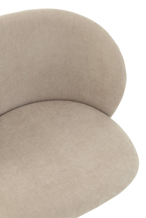 Eetkamerstoel Beige Stof 48 cm 48x56x48 cm