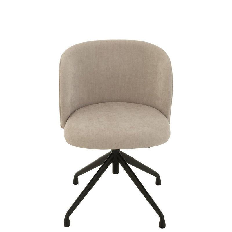 Eetkamerstoel Beige Stof 48 cm 48x56x48 cm-Eetkamerstoelen-J-Line