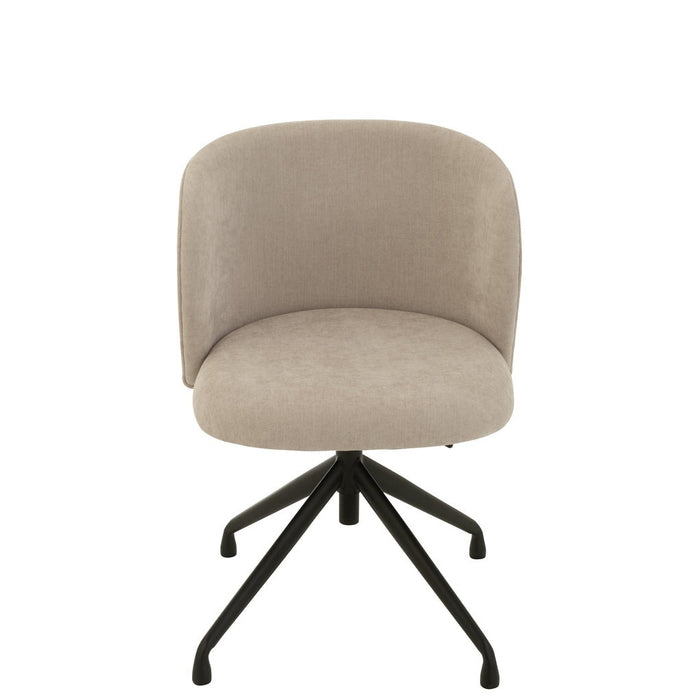 Eetkamerstoel Beige Stof 48 cm 48x56x48 cm-Eetkamerstoelen-J-Line