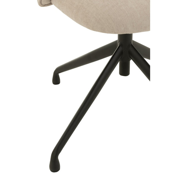 Eetkamerstoel Beige Stof 48 cm-Eetkamerstoelen-J-Line