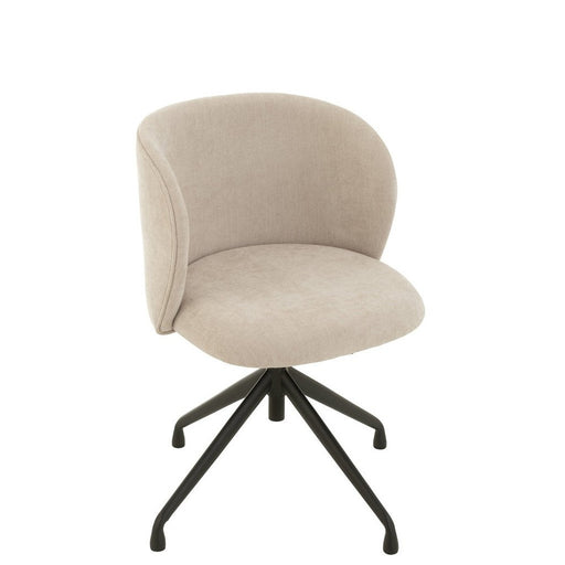 Eetkamerstoel Beige Stof 48 cm-Eetkamerstoelen-J-Line