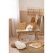 Eetkamerstoel Beige Textile 34 cm 34x90x62 cm-Eetkamerstoelen-J-Line