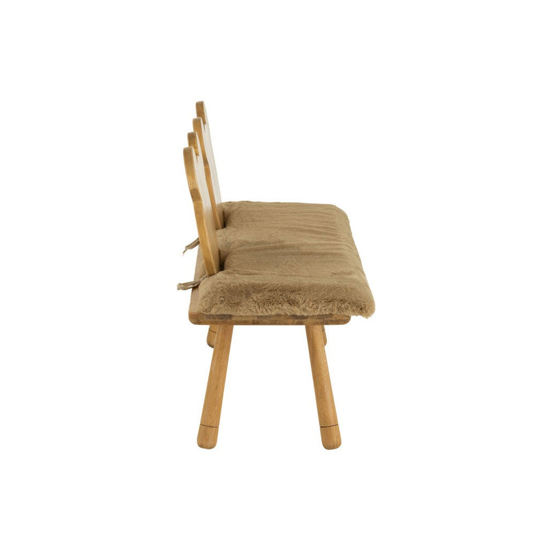 Eetkamerstoel Beige Textile 34 cm 34x90x62 cm-Eetkamerstoelen-J-Line