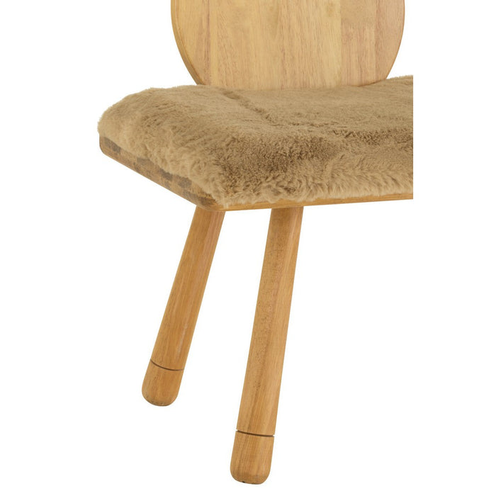 Eetkamerstoel Beige Textile 34 cm-Eetkamerstoelen-J-Line