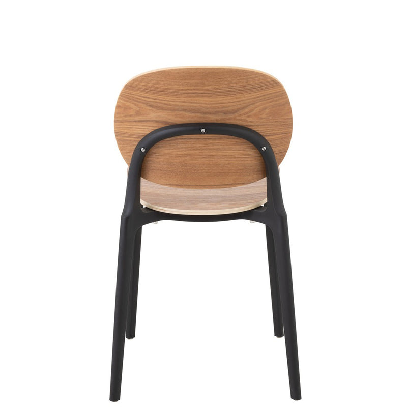 Eetkamerstoel Beige Veneer 40 cm 40x53x82 cm-Eetkamerstoelen-J-Line