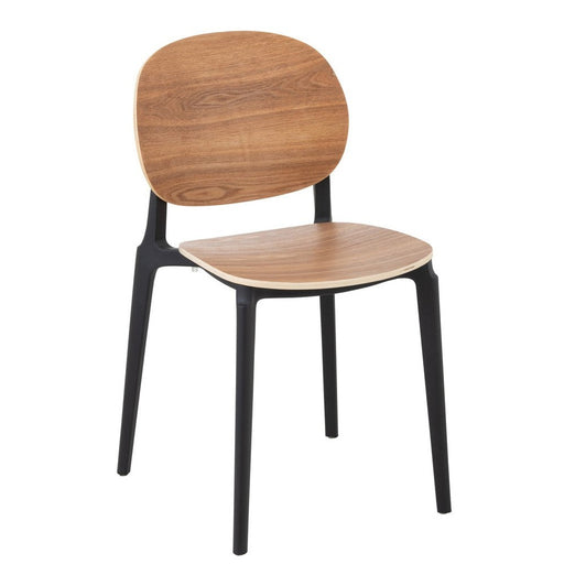 Eetkamerstoel Beige Veneer 40 cm-Eetkamerstoelen-J-Line