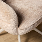 Eetkamerstoel Bella Beige Poot Zand Met armleuning 64x65x83 cm-Eetkamerstoelen-Starfurn