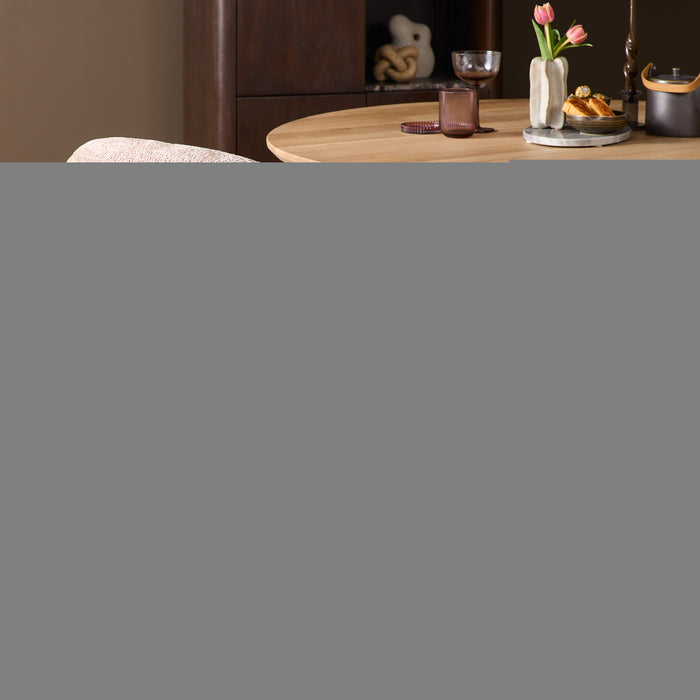 Eetkamerstoel Bella - Beige - Poot Zand - Met armleuning-Eetkamerstoelen-Starfurn