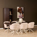 Eetkamerstoel Bella - Beige - Poot Zand - Met armleuning-Eetkamerstoelen-Starfurn