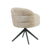 Eetkamerstoel Bella Beige Poot Zwart Met armleuning 64x65x83 cm-Eetkamerstoelen-Starfurn