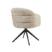 Eetkamerstoel Bella - Beige - Poot Zwart - Met armleuning-Eetkamerstoelen-Starfurn
