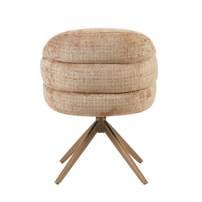 Eetkamerstoel Bella - Cinnamon - Poot Bronze - Met armleuning-Eetkamerstoelen-Starfurn