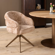 Eetkamerstoel Bella Cinnamon Poot Bronze Met armleuning-Eetkamerstoelen-Starfurn