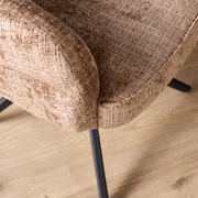 Eetkamerstoel Bella Cinnamon Poot Zwart Met armleuning-Eetkamerstoelen-Starfurn