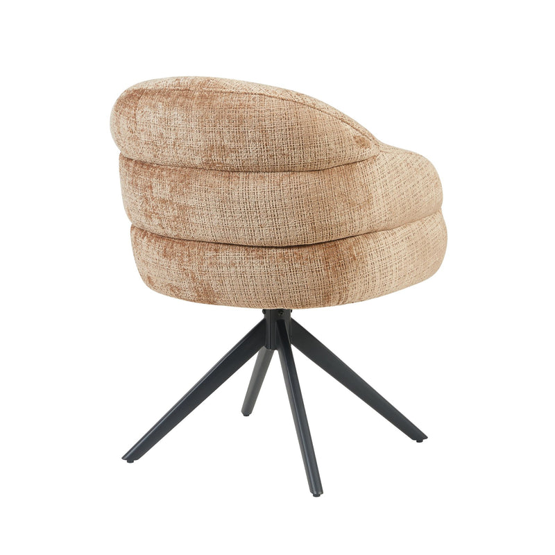Eetkamerstoel Bella Cinnamon Poot Zwart Met armleuning-Eetkamerstoelen-Starfurn