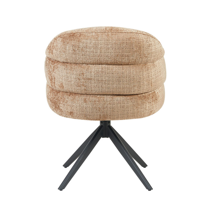 Eetkamerstoel Bella - Cinnamon - Poot Zwart - Met armleuning-Eetkamerstoelen-Starfurn