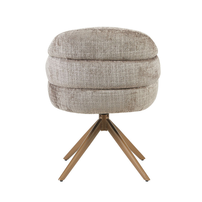 Eetkamerstoel Bella - Clay - Poot Bronze - Met armleuning-Eetkamerstoelen-Starfurn