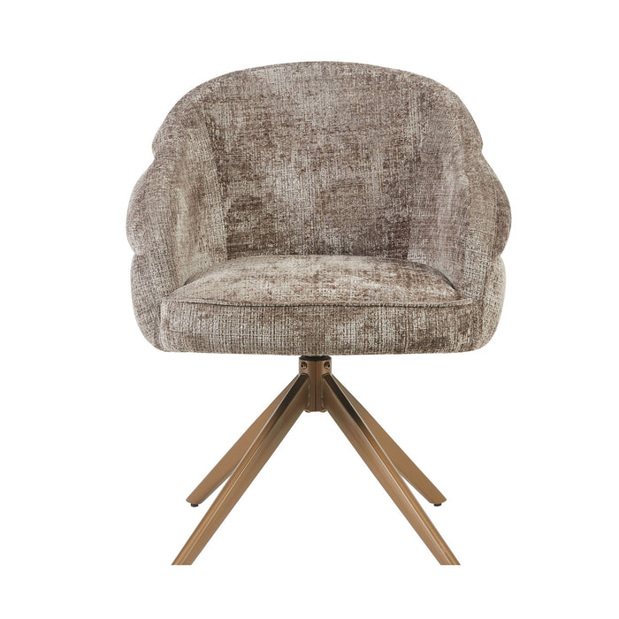Eetkamerstoel Bella - Clay - Poot Bronze - Met armleuning-Eetkamerstoelen-Starfurn
